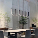 Axyaa Modern U Shape Chandelier for Dining Room and Kitchen Island Lighting
