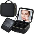 Axyaa Lighted Makeup Bag: LED Mirror, 3 Light Modes, Travel-Friendly