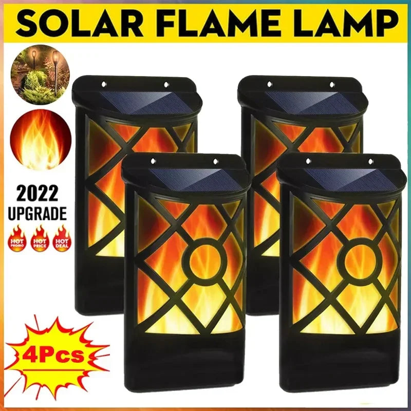 Axyaa Solar Flame Lights: Lattice Design for Garden & Christmas Decor