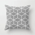 Axyaa Geometric Pillow Covers: Modern Grey Polyester Throw Pillow Cover