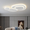 Axyaa Nordic White LED Ceiling Chandelier - Modern Dimmable Lighting for Living Room