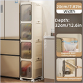Axyaa 20cm Multi-Layer Slim Storage Cabinet Organizer for Bathroom Kitchen Living Room