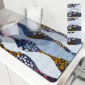 Axyaa Floral Geometry Kitchen Absorbent Draining Mat - Quick Dry Drain Pad