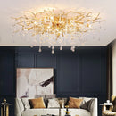 Axyaa Gold Water Drop Crystal Chandelier for Living Room