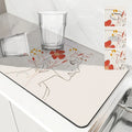 Axyaa Antiskid Flower Woman Kitchen Drying Mat