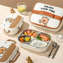 Axyaa Kids Stainless Steel Lunch Box Set with Cutlery & Carry Bag