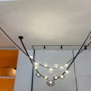 Axyaa Modern Glass LED Chandelier for Restaurant and Exhibition Hall