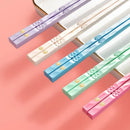 Axyaa Reusable Korean Chopsticks Set - Non Slip, Washable, Food Grade
