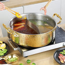 Axya 3-Layer Steel Soup Pot Double Flavor Hot Pot Stainless Steel Commercial Grade