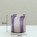 Axyaa Dreamy Purple Glass Vase for Table Decoration and Floral Arrangement