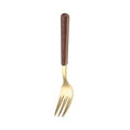 Axyaa Stainless Steel Cutlery Set with Wooden Handle - 16 Piece Dining Set