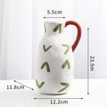 Axyaa Ceramic Handle Vase for Flowers, Modern Home Decor