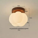 Axyaa Walnut Copper LED Ceiling Lights Modern Home Lighting