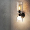 Clear Glass Wall Light Bathroom Bedroom Sconce, Axyaa Modern Lighting Fixture E27 G9 Bulb