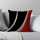 Axyaa Red Black Abstract Cushion Cover Plush Pillow for Home Decor