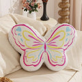 Axyaa Butterfly Girl Style Velvet Pillow for Living Room and Office