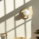 Axyaa Yellow Stone LED Wall Lamp: Modern Wabi Sabi Bedroom Living Room Lighting