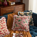 Axyaa Pastoral Style Jacquard Throw Pillowcase Set - Polyester Sofa Cushion Cover