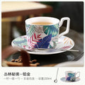 Axyaa Elegant Gold Ceramic Coffee Cup Set | European Luxury Tea Cups