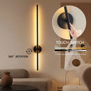 Axyaa Black Aluminum Strip Wall Sconce Dimmable LED Wall Lamp