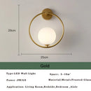 Axyaa Nordic LED Wall Lamp: Golden Black Indoor Lighting for Bedroom & Living Room