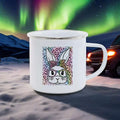 Axyaa Rainbow Enamel Dwarf Mug Set for BBQ Party, Easter & Breakfast.