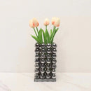 Axyaa Geometric Crystal Ball Silver Ball Vase for Floral Arrangement & Home Decoration
