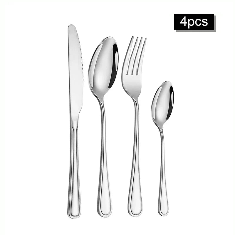 Axyaa 30-Piece Stainless Steel Cutlery Set - Ideal for Restaurants and Hotels