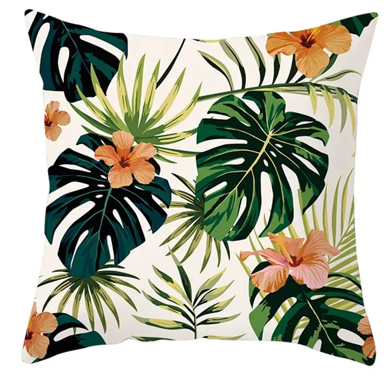 Axyaa Tropical Plants Flower Pillowcase