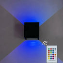 Axyaa LED Square Wall Lamp 6W - Remote-Controlled, USB Rechargeable