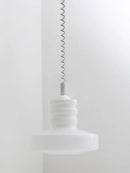 Axyaa Glass Suspension Chandelier - Retro White Ceiling Light for Living Room