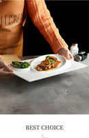Axyaa Yijing Cuisine Special-shaped Ceramic Plate for Hotel and Restaurant