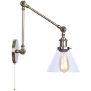 Axyaa Industrial Swing Arm LED Lamp with Pull Chain Switch