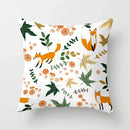 Axyaa Fox Cartoon Pillowcase for Sofa 45*45 Throw Pillow Cover Decoration