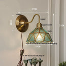 Axyaa Glass Brass Wall Sconce Light Fixture for Dining Living Bathroom Mirror
