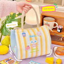 Axyaa Kawaii Cat Thermal Lunch Bag - Portable Insulated Bento Pouch for Kids & Adults