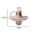 Irregular Ceramic Vase by Axyaa: Abstract Aesthetic Room Decor with Artificial Flowers