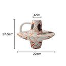Irregular Ceramic Vase by Axyaa: Abstract Aesthetic Room Decor with Artificial Flowers
