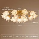 Axyaa Luxury Copper Ceiling Light Chandelier for Modern Living Room décor