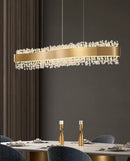 Axyaa Modern Crystal Chandelier: Luxury LED Pendant Lights for Living Room & Kitchen