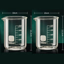 Axyaa Glass Measuring Cup Set - Clear, Durable with Heat-resisting Scale - 2PCS