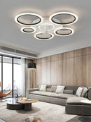 Axyaa 6-Speed Ceiling Fan with Lights, Remote Control, Timer for Living Rooms