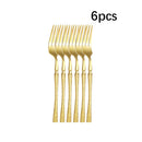 Axyaa 30-Piece Stainless Steel Tableware Set with Golden Waist Design