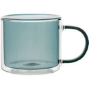 Axyaa Double-Layer Glass Mug with Handle, Heat-Resistant, Kawaii Design