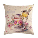 Animal Print Linen Pillowcase by Axyaa - Home Decor Cushion Cover