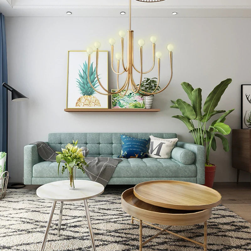Axyaa Nordic Style LED Branch Chandelier for Living, Dining, Bedroom - Medieval Lighting Fixtures
