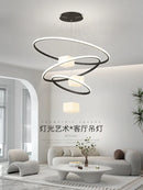 Axyaa LED Chandelier for Living Room Kitchen Indoor Lighting - Modern White Lustres Chandeliers