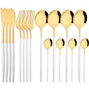 Axyaa White Gold 16-Piece Stainless Steel Cutlery Set