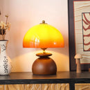 Mushroom Wooden Table Lamps with LED Glass Lampshade for Axyaa Brand