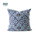 Axyaa Vintage Floral Jacquard Geometric Pillow Cover 45x45cm Home Bedroom Living Room